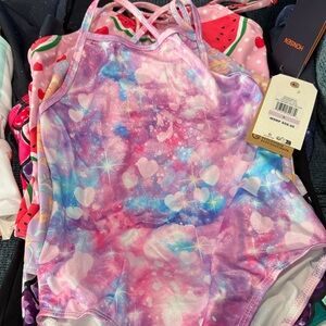 Box full of 7 Colorful Print Girls Swimsuits